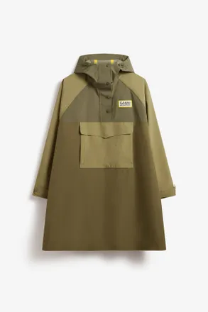 Ganni x Hunter Poncho in 10K Waterproof Shell - Size L/XL Green