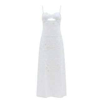Ermanno Scervino Midi Dresses, female, White, Size: XS Long Linen Dress
