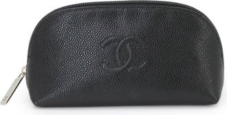 Chanel Black Grained Calfskin Pouch (Pre-Owned)