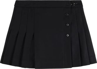 Fay Minigonna plissettata con chiusura a gancio - Nero