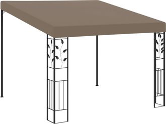 vidaXL Cenador Con Montaje En La Pared Gris Taupe 3x3x2,5 M Vidaxl