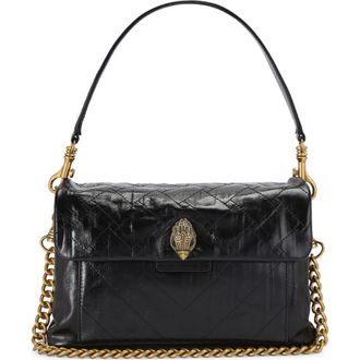 Kurt Geiger Kensington Leather Crossbody Bag in Black at Nordstrom