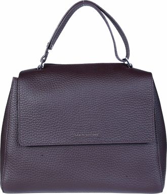 Orciani Medium Structured Textured Leather Shoulder Bag