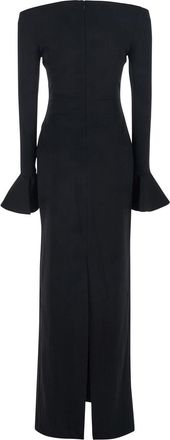Solace London Womens Long Dress Anica Black Polyester