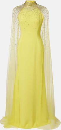 Jenny Packham Abito lungo Limelight con cristalli