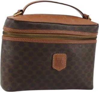 Celine Pre-owned Handbags, female, Brown, Size: ONE SIZE Pre-owned Vintage Macadam Canvas Hand Bag