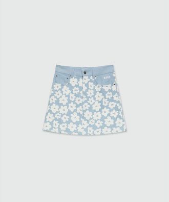 Msgm Blue Cotton Mini Womens Skirt