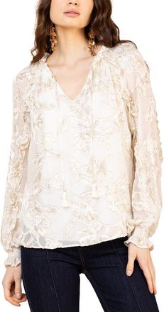 Hale Bob Hale Bob Long Sleeve Robin Silk-Blend Blouse