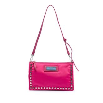 Prada Tweedehands Tessuto Studded Etiquette Schoudertas