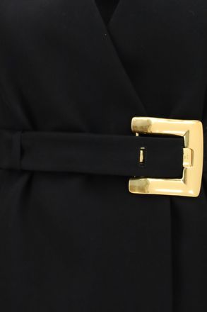 Balmain Womens Blazer Grain De Poudre Black Merino Wool Blazers Jacket
