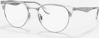 Ray-Ban Mens Eyeglass Polished Metal Frame In Silver