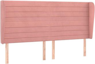 vidaXL Cabecero Con Orejas De Terciopelo Rosa 203x23x118/128 Cm Vidaxl