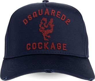 Dsquared2 Cappello da baseball con ricamo - Blu