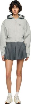Sandro Hooded sweatshirt jacket in Light Grey at Nordstrom, Size X-Large