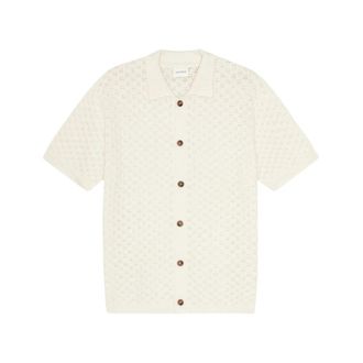 Les Deux Gespertus SS Knit Shirt - Heren - Polos - Wit - XL - Katoen - Tops