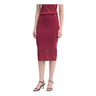 Gaud&igrave; Rokken, Dames, Rood, XS, Midi Pencil Skirt