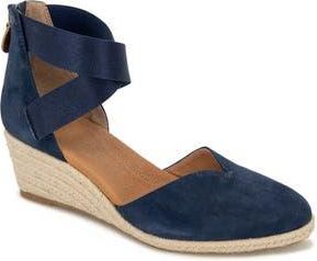 Gentle Souls Orya Espadrille Wedge Sandal in Navy Suede at Nordstrom Rack, Size 5.5