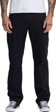 Rvca Weekend Dayshift Straight Leg Jeans in Black Overdye at Nordstrom, Size 30
