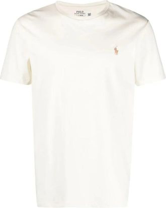Ralph Lauren Nude & Neutrals Tee - Heren - T-shirts - Beige - 2XL - Katoen - Tops