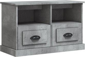 vidaXL Vidaxl - Mueble para tv madera contrachapada gris hormigón 80x35x50 cm