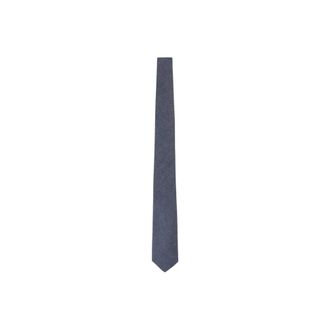 Canali Textured Silk Blend Tie - Heren - Accessoires - Blauw - Maat: ONE Size Zijde