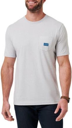 Travis Mathew Travel Diary Cotton Graphic Pocket T-Shirt in Heather Light Grey at Nordstrom Rack, Size Small