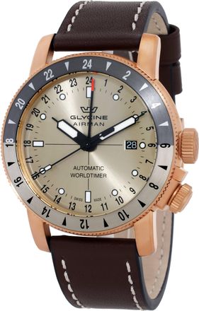 Glycine Automatic Mens Desert Sand Dial Watch GL0551