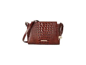 Brahmin Melbourne Hillary Crossbody Womens Handbags Pecan, Leather