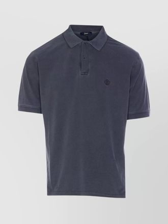Herno cotton short-sleeve polo shirt