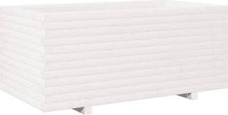vidaXL Vidaxl - Garden Planter White 110x60x49.5 cm Solid Wood Pine