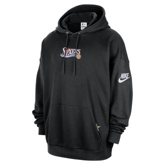Nike Philadelphia 76ers 2025/26 Hardwood Classics Nike Mens Club NBA Premium Pull-Over Hoodie in Black | HQ5312-010