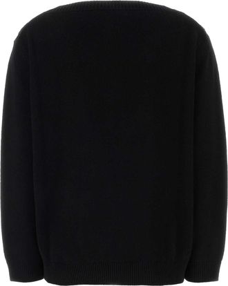 Gucci Womens Wool-Cashmere Blend Sweater Black