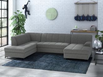 Inosign Wohnlandschaft »Balme, moderne Formensprache, zeitloses Design, U-Form« Inkl. Zierkissen, wahlweise mit Bettfunktion