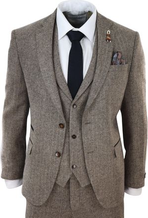 TruClothing 3 Piece Herringbone Suit 281