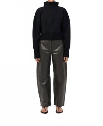 St.Agni Milano Knit Zip Jumper In Black