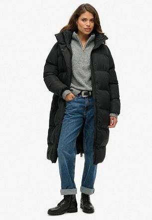 Superdry Lange donsjas met kap Longline Puffer