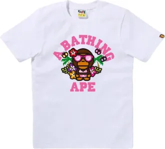 A Bathing Ape (WMNS) A Bathing Ape Lisa College Summer T-Shirt White 2M20-210-303-WHT