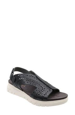 David Tate Moda Slingback Platform Wedge Sandal in Black at Nordstrom Rack, Size 10