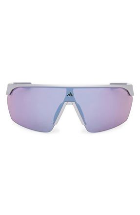 adidas 00mm Shield Sunglasses in Grey /Mirror Violet at Nordstrom