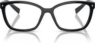 Prada 53mm Rectangular Optical Glasses in Black at Nordstrom