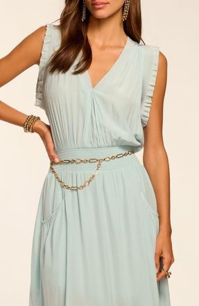 Ramy Brook Coco Sleeveless A-Line Dress in Moonstone Blue at Nordstrom, Size Xx-Large
