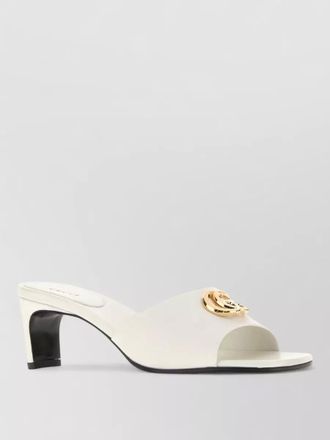 Gucci nappa leather mules mid heel open toe