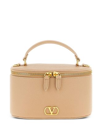 Valentino Garavani V Logo Signature Leather Vanity Case
