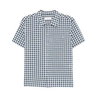 Dunst Checked Pajama Shirt - female - Dunst - Shirts - Blue - XS - Blouses & Shirts