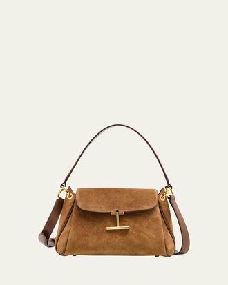Tom Ford Tara Small Shoulder Bag in Suede