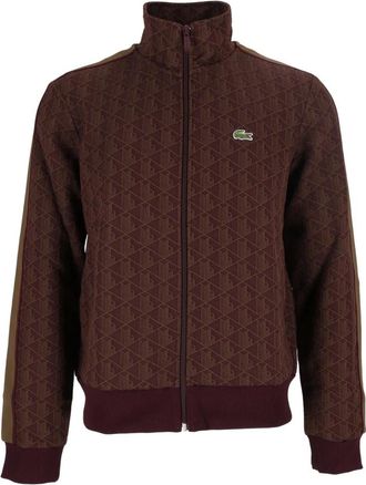Lacoste Sudadera con cremallera y monograma - Sweatshirts & Hoodies - Hombre - Marr&oacute;n - S