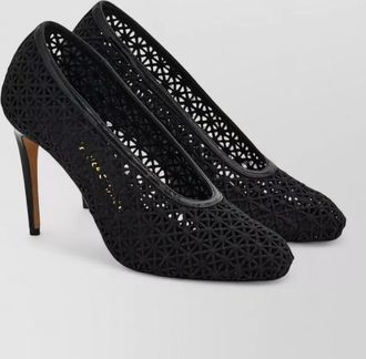 Ferragamo macram&eacute; pumps pointed toe stiletto heel