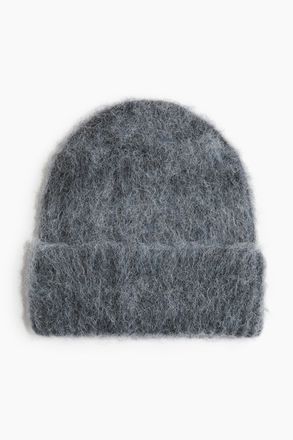 H&M Gerippte Beanie aus Alpakamix - Grau