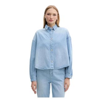 A|X Armani Exchange Dames, Blouses & Shirts, Blauw, Maat: XS Denim