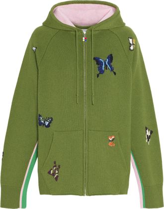 Barrie Butterflies Intarsia Knit Cashmere Hoodie